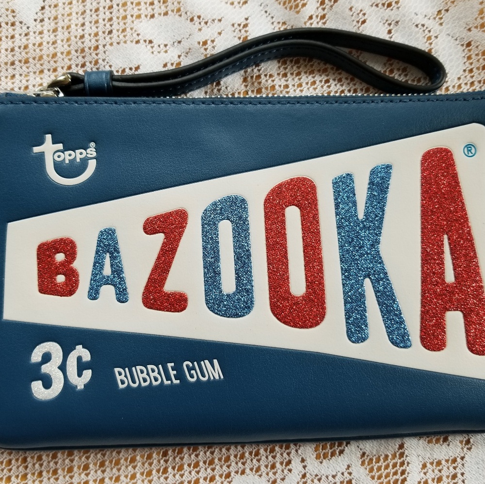 HP🎉Coach Topps Bazooka Bubble Gum Large Wristlet - Picture 7 of 7